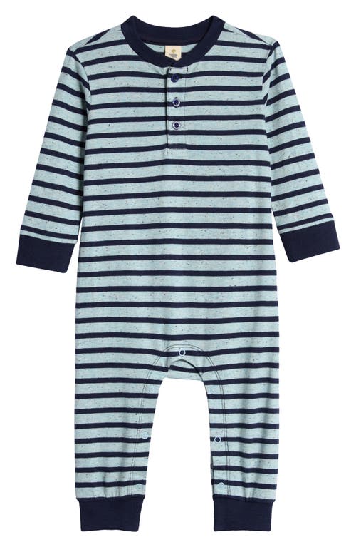 Tucker + Tate Stripe Henley Romper in Blue Falls- Navy Cody Stripe 