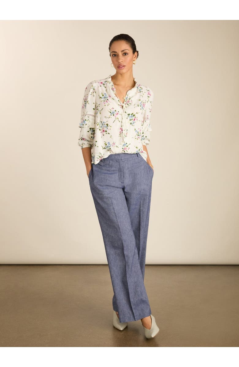 Baukjen Clemenza Romantic Tie-Neck Blouse, Alternate, color, White Bouquet