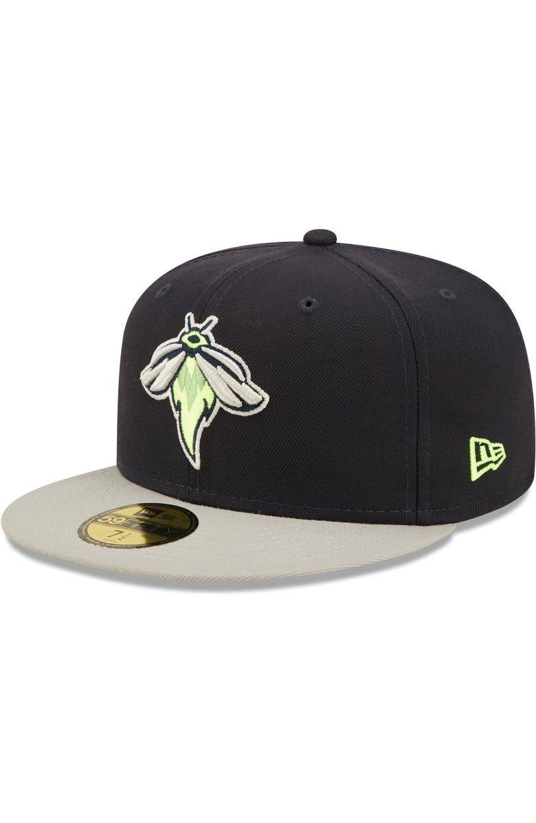 New Era Men's New Era Navy Columbia Fireflies Authentic Collection Road 59FIFTY Fitted Hat, Main, color, Navy