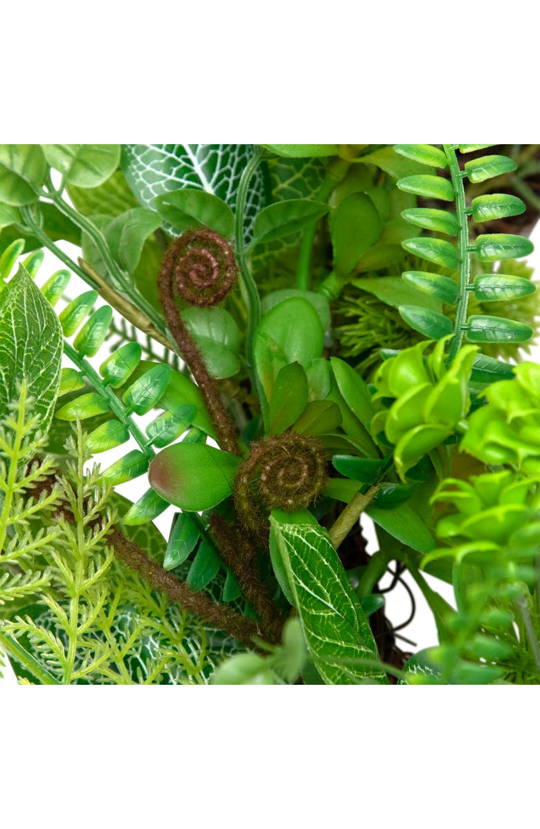 Northlight Maidenhair Fern and Foliage Spring Wreath 24-Inch, Alternate, color, Green