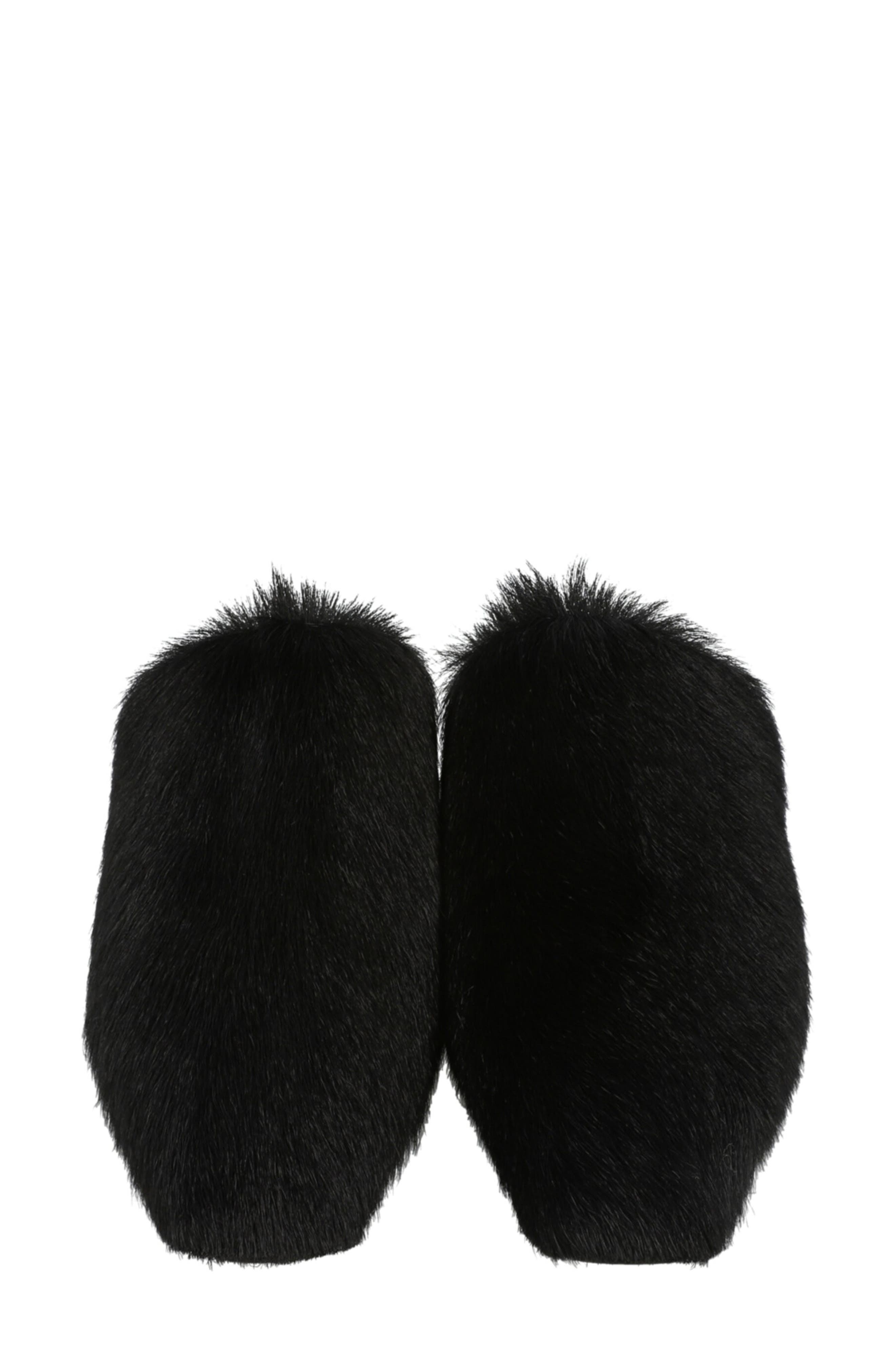 FERRAGAMO Selestina Genuine Hair Mule, Alternate, color, Nero