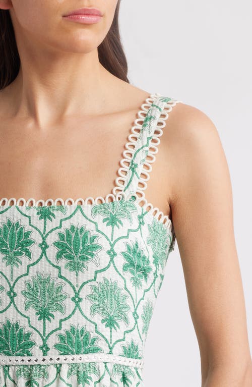 Saylor Pollyanna Palm Print Tiered Cotton Minidress