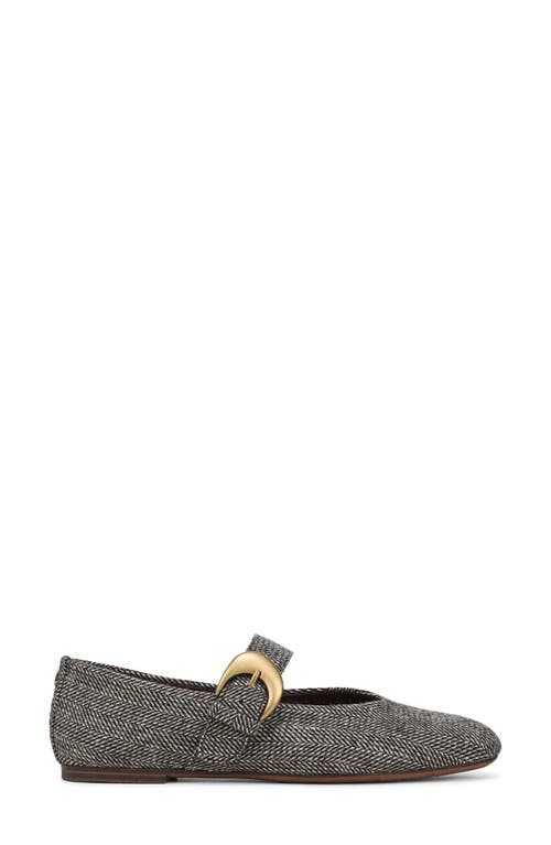 Circus Ny By Sam Edelman Bella Herringbone Mary Jane Flat In Black