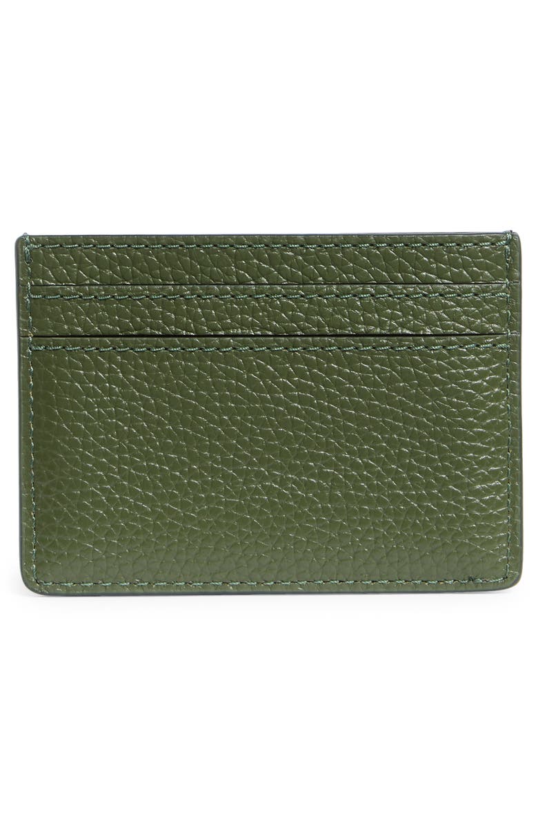 Marc Jacobs Leather Card Case, Alternate, color, Spruce