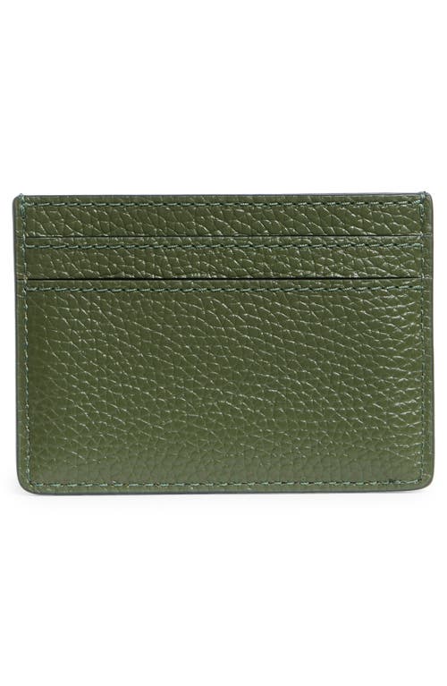 Marc Jacobs Leather Card Case In Green