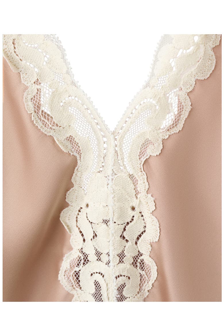 Lace Trim Satin Tank, Alternate, color, LIGHT PINK
