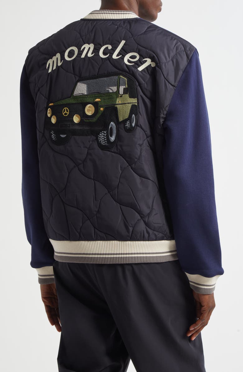 Moncler Genius x Mercedes-Benz by Nigo Cotton Fleece Cardigan, Alternate, color, 754 - Blue