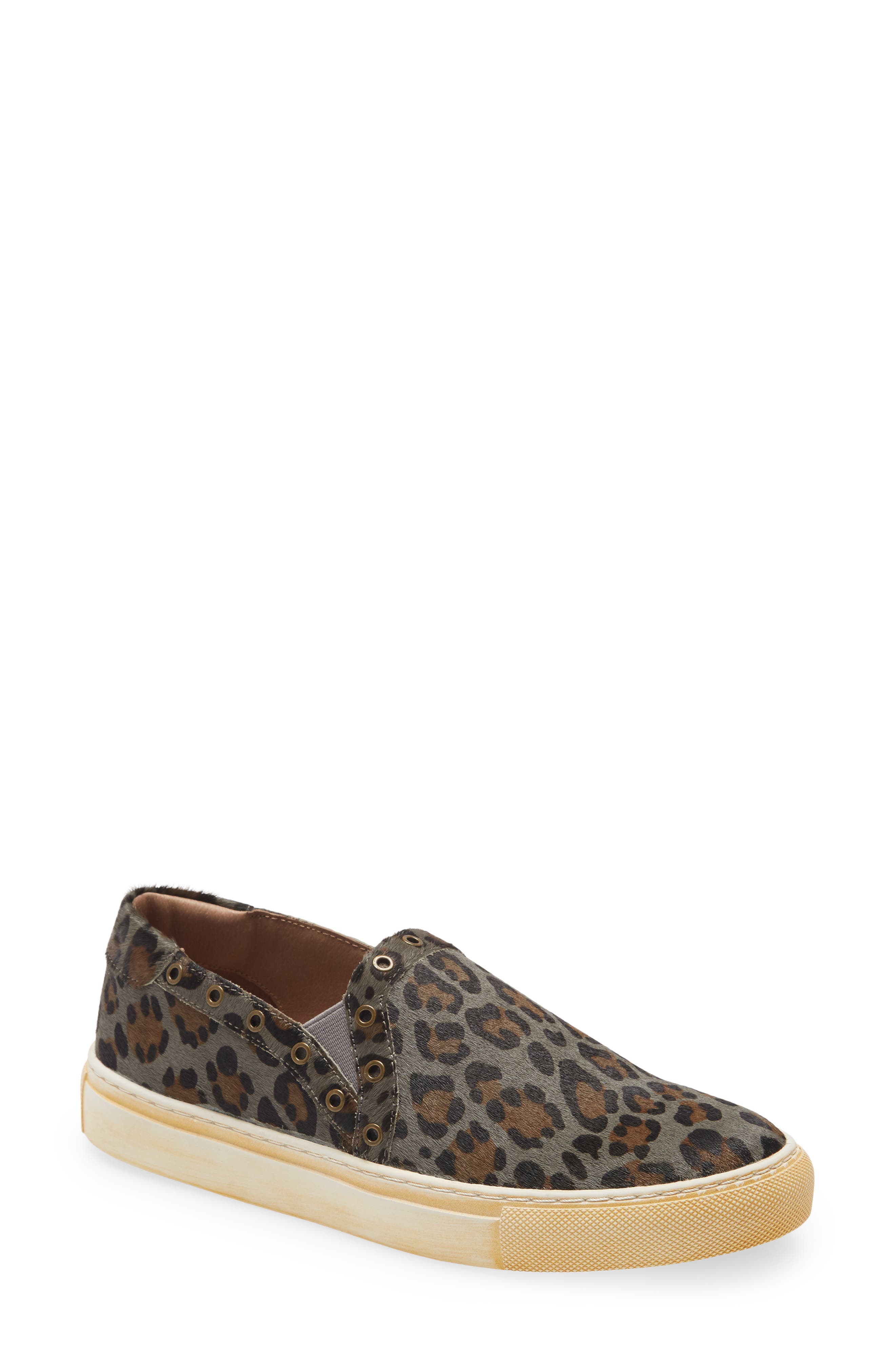 Noella Slip-On Sneaker, Main, color, ASH LEOPARD CALF HAIR