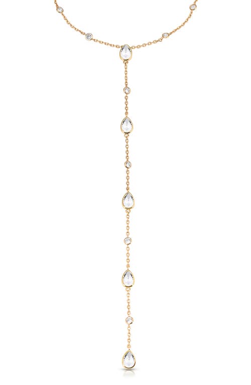 Ettika Marquise Stone Lariat Necklace In Gold