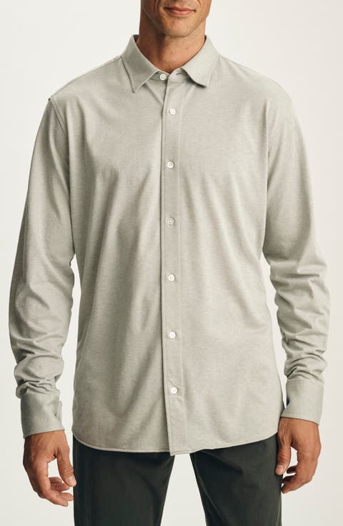 Cotton Blend Long Sleeve Jersey Shirt