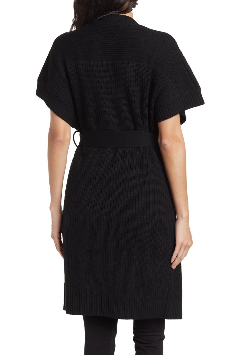 Celia Knit Sweater Vest, Alternate, color, BLACK
