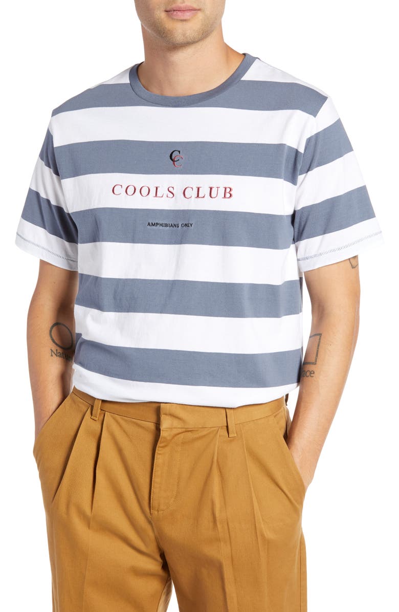 Barney Cools Embroidered Cools Club Stripe T-Shirt, Main, color,