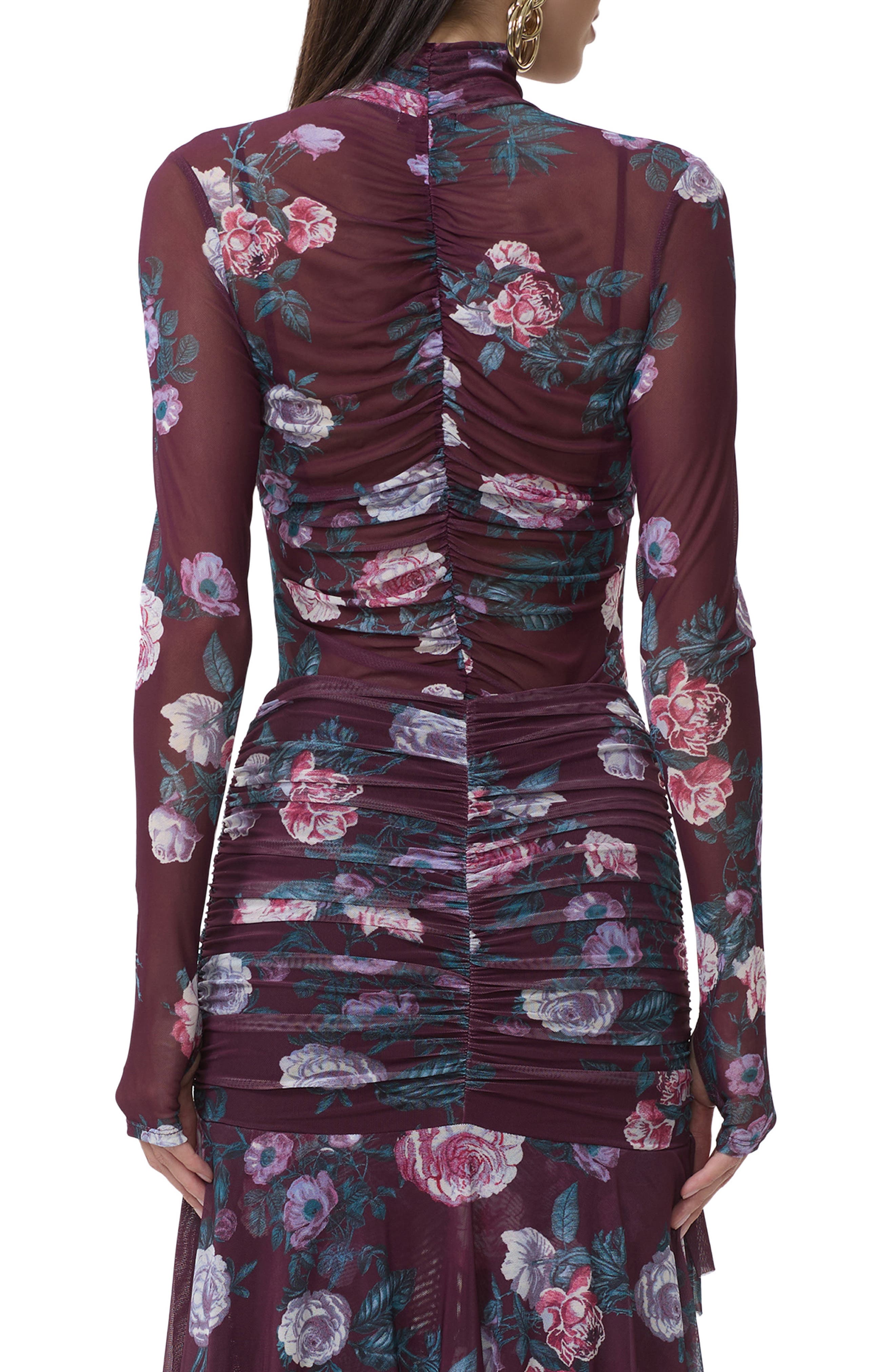 Rubi Ruched Sheer Mesh Top - image 2