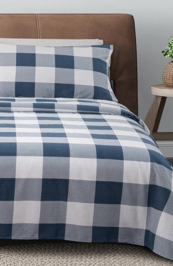 Woven & Weft Turkish Cotton Flannel Plaid Sheet Set