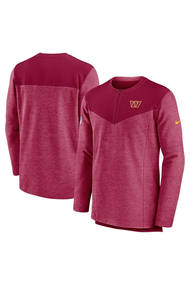 Men's Nike Burgundy Washington Commanders Sideline Lockup Performance Quarter-Zip Top, Main, color, Burgundy