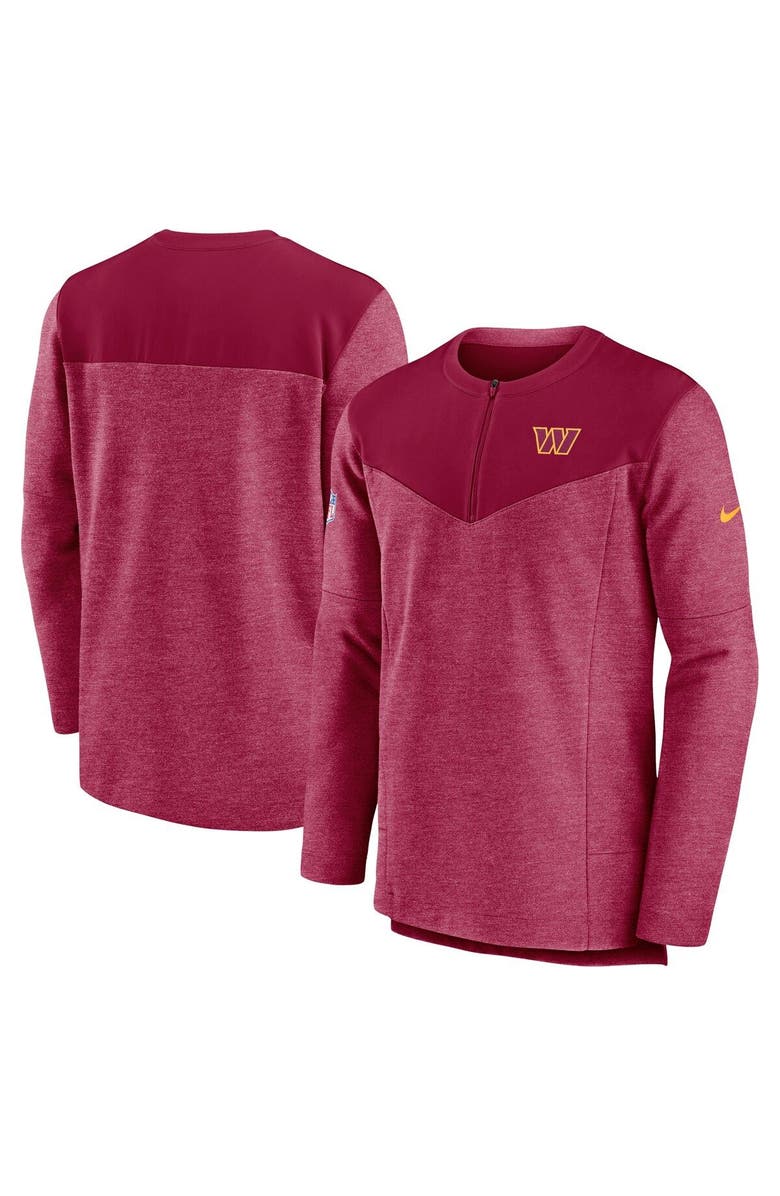 Nike Men's Nike Burgundy Washington Commanders Sideline Lockup Performance Quarter-Zip Top, Main, color, Burgundy