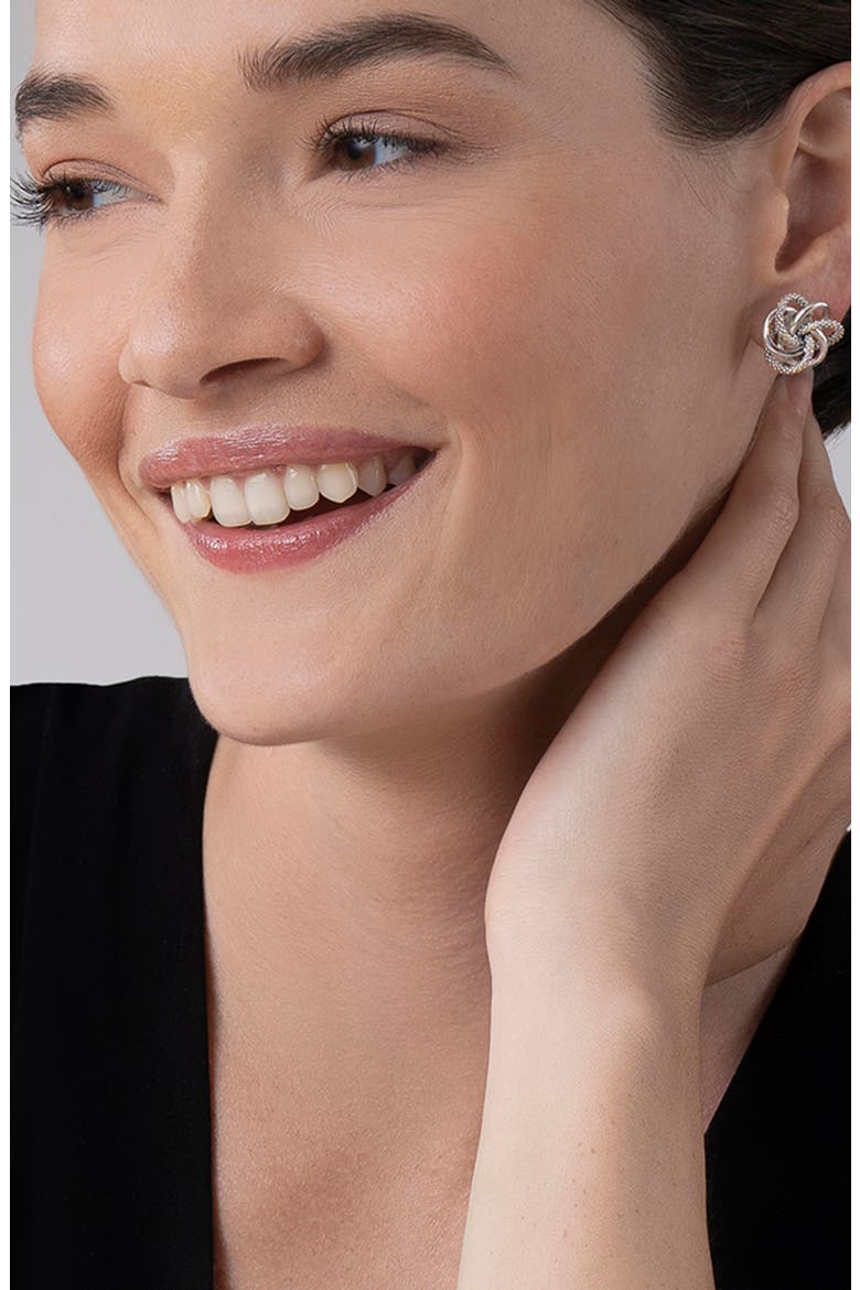 Caviar™ Stud Earrings, Alternate, color, STERLING SILVER