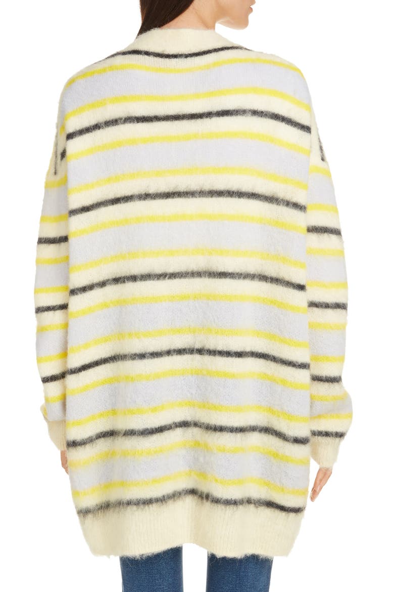 Keda Oversize Wool & Alpaca Blend Cardigan, Alternate, color, YELLOW/ MULTI