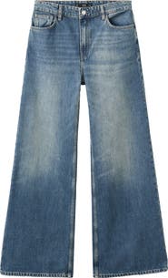 MANGO High Waist Wide Leg Jeans