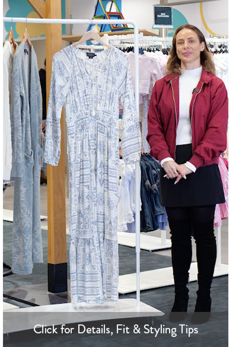 Athena Long Sleeve Linen Blend Maxi Dress video