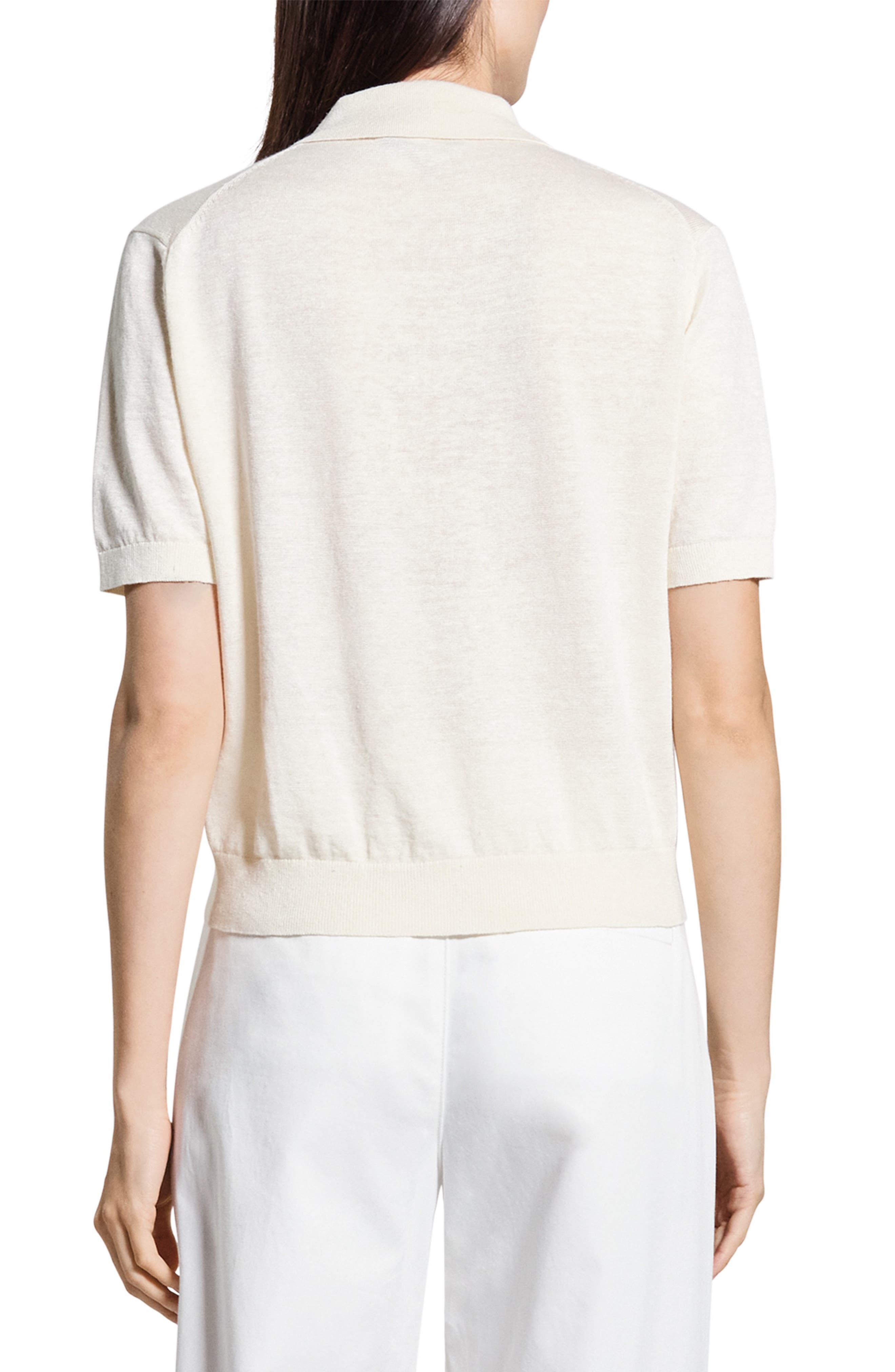 Semisheer Linen Blend Polo - image 2