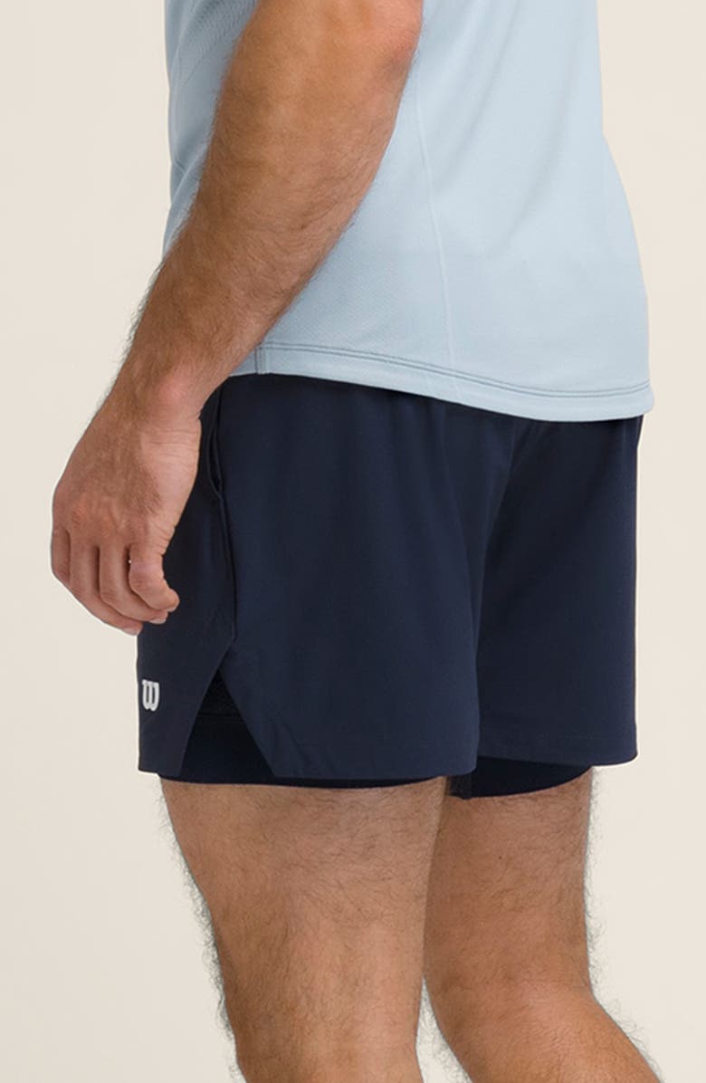 WILSON Set Point 5" Lined Shorts, Alternate, color, Classic Navy
