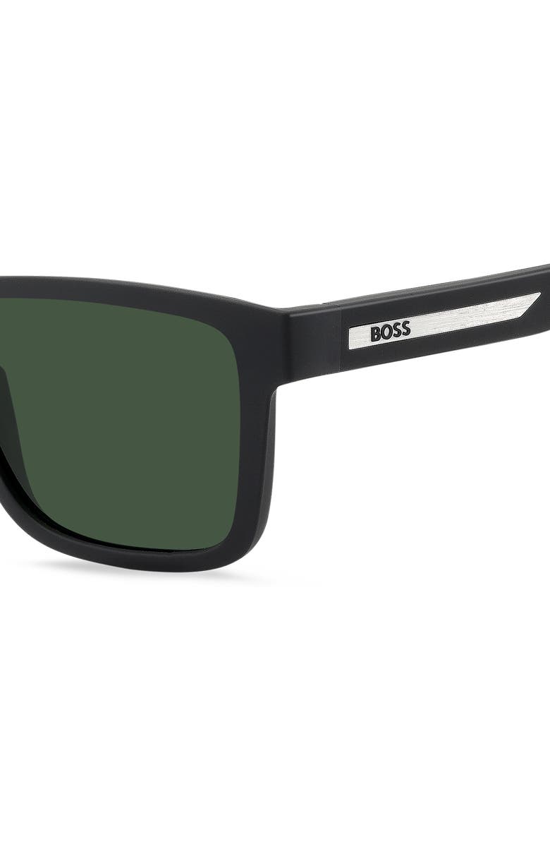 BOSS 56mm Sunglasses, Alternate, color, Black/ Green