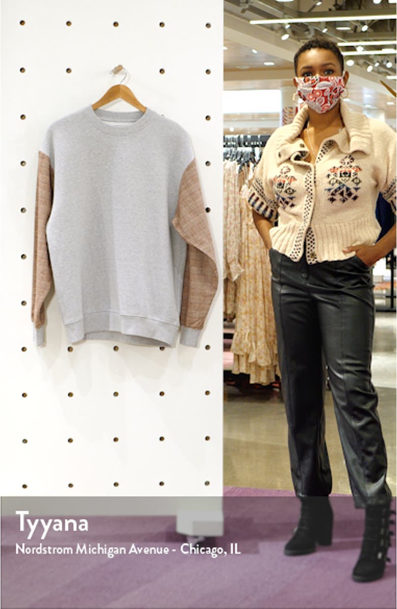 Men's Mixed Media Sweatshirt, sales video thumbnail