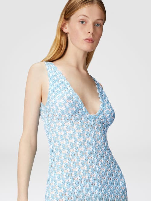 Missoni Long Cover-up With Open Back In Light Blue