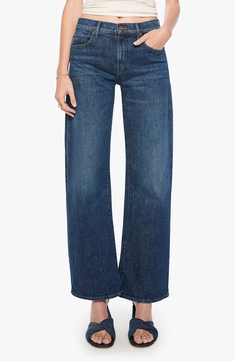 The Mid Rise Lasso Wide Leg Jeans