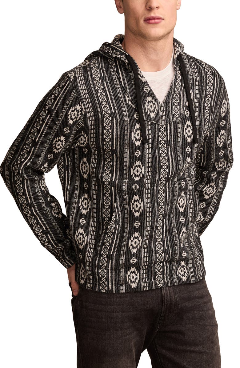Lucky Brand Baja Jacquard Cotton Hoodie, Main, color,