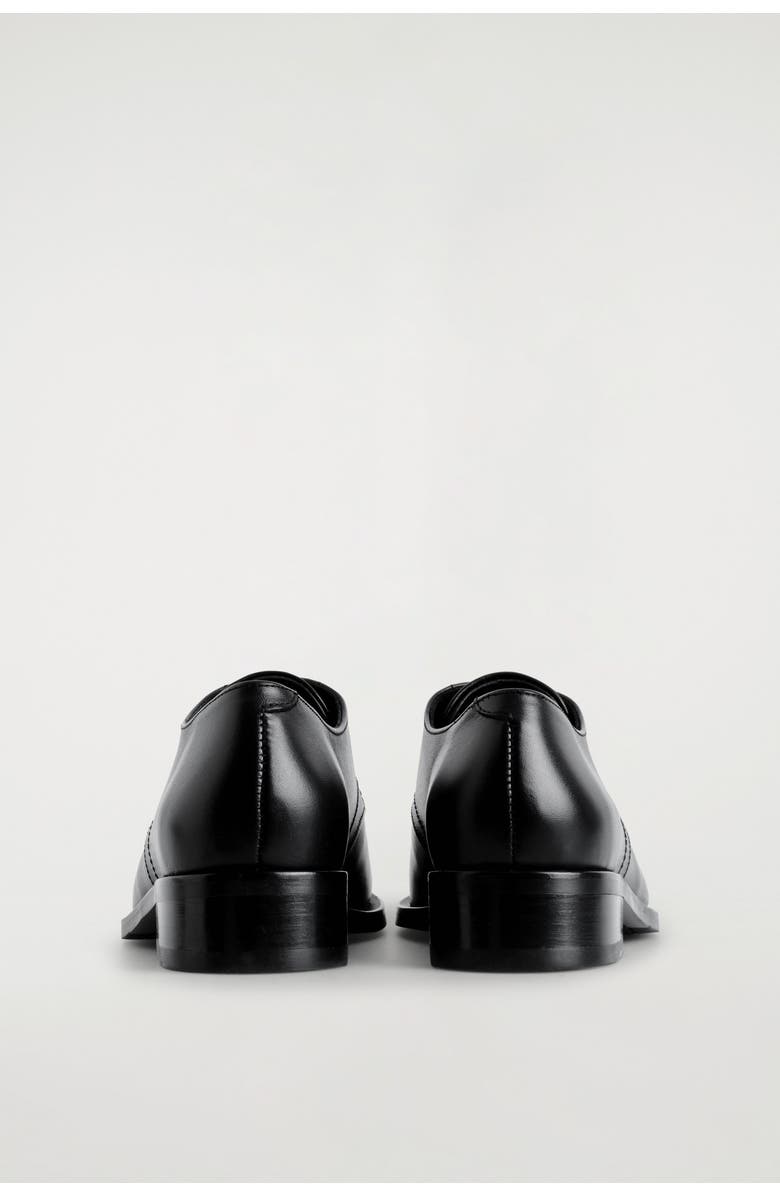 COS Leather Derby Shoes, Alternate, color, Black