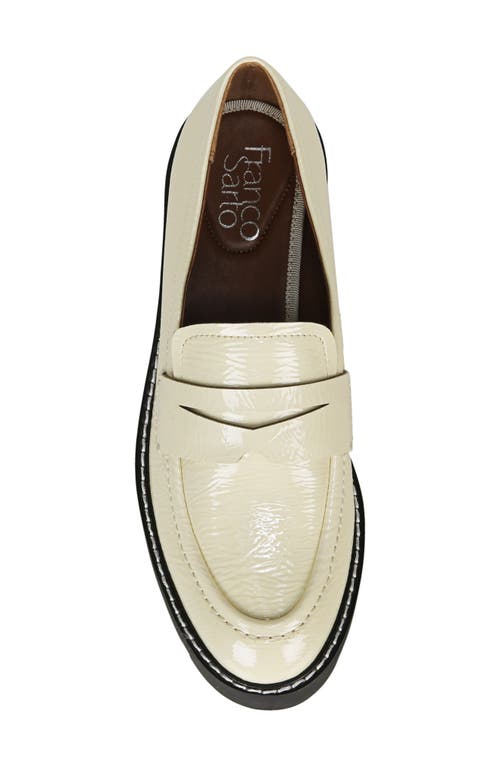 Franco Sarto Balin Womens Round Toe Lug Sole Loafers In Putty Leather