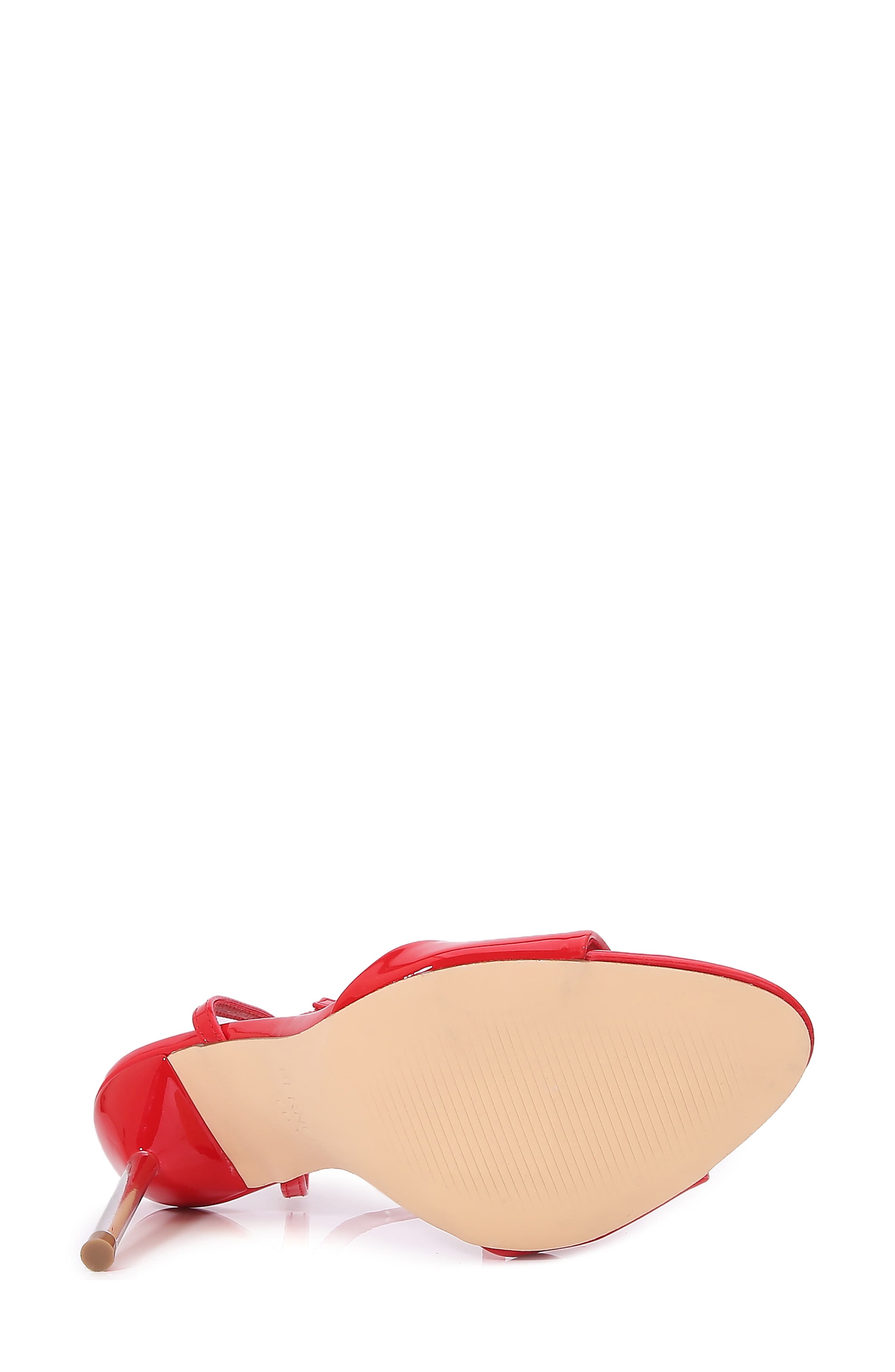 Patent Stiletto Sandal, Alternate, color, RED