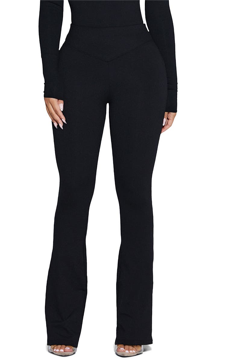 Naked Wardrobe Suede Feels Bootcut Pants, Main, color,