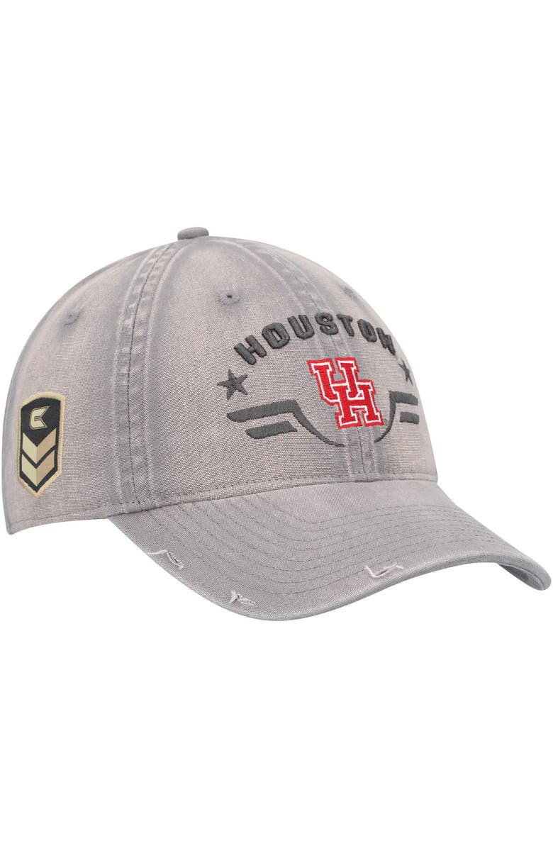 COLOSSEUM Men's Colosseum Gray Houston Cougars Operation Hat Trick Tailgate Adjustable Hat, Alternate, color, Gray