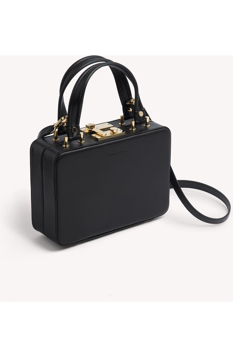 Gianvito Rossi Valì Top Handle bag, Alternate, color, Black Leather