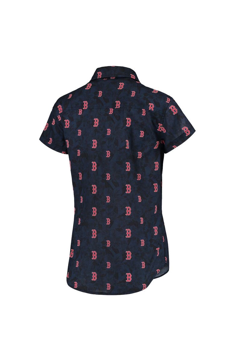 FOCO Women's FOCO Navy Boston Red Sox Floral Button Up Shirt, Alternate, color, Navy