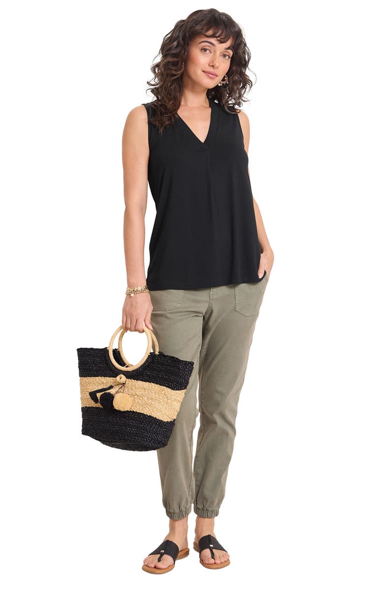 Tommy Bahama Kauai V-Neck Tank, Alternate, color, Black