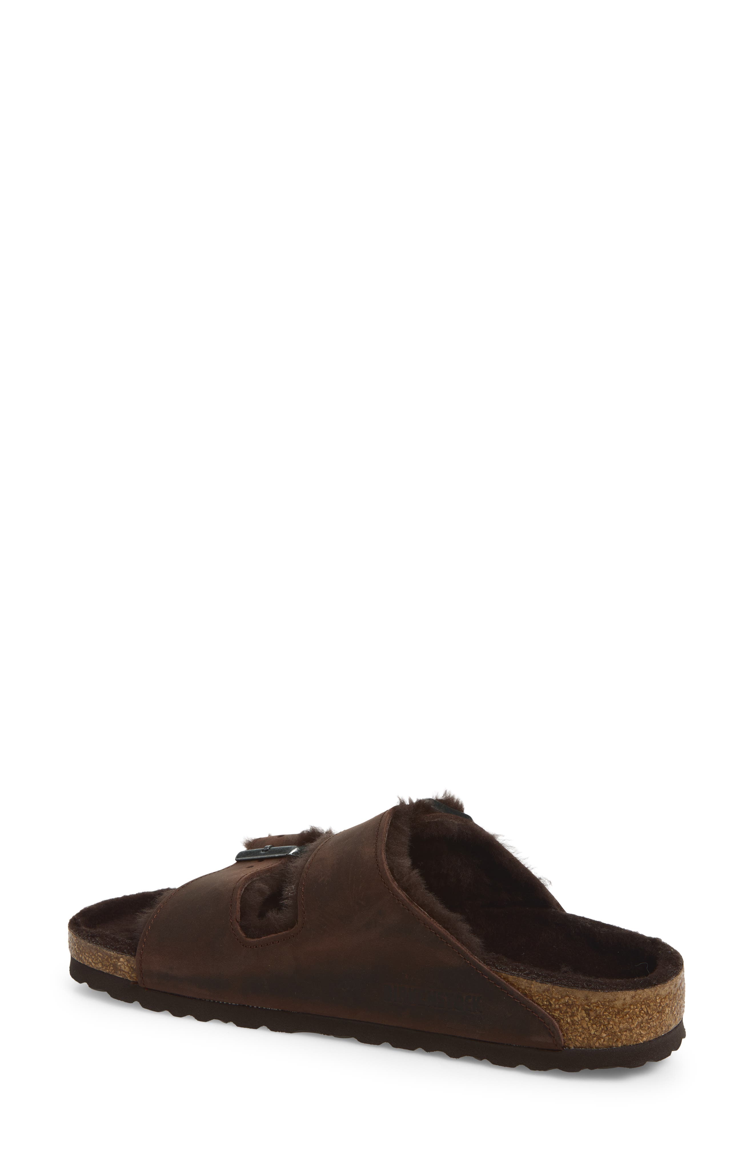 Arizona Genuine Shearling Lined Slide Sandal, Alternate, color, HABANA/ HABANA