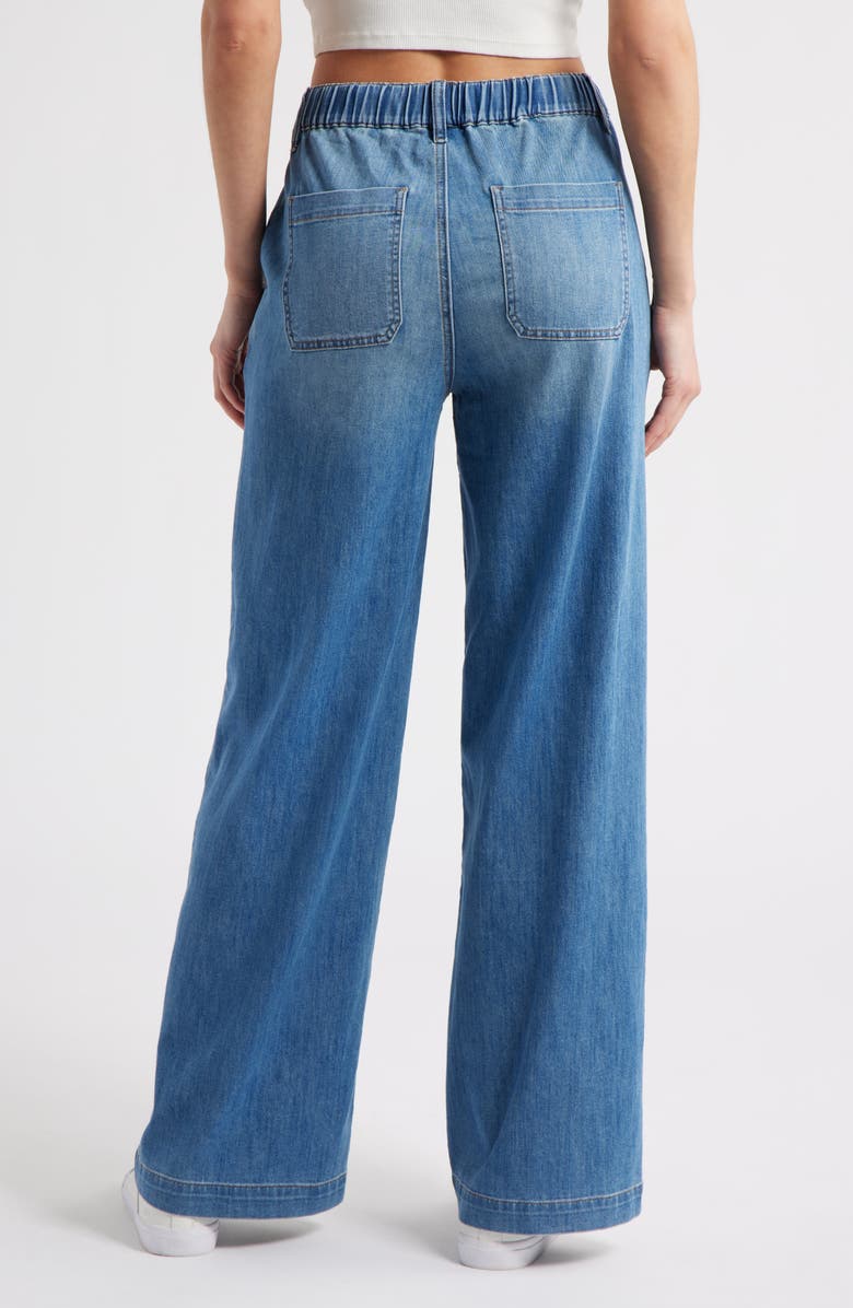 1822 Denim High Waist Wide Leg Drawstring Jeans, Alternate, color, Tilt