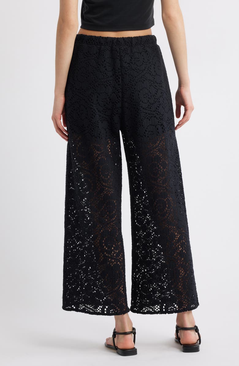 Nation LTD Linney Semisheer Lace Ankle Pants, Alternate, color, Jet Black