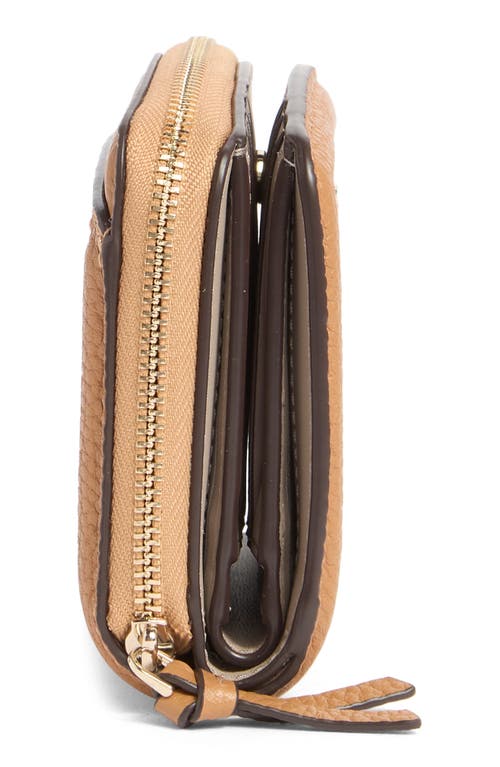 Kate Spade New York Knott Small Pebbled Leather Bifold Wallet In Brown