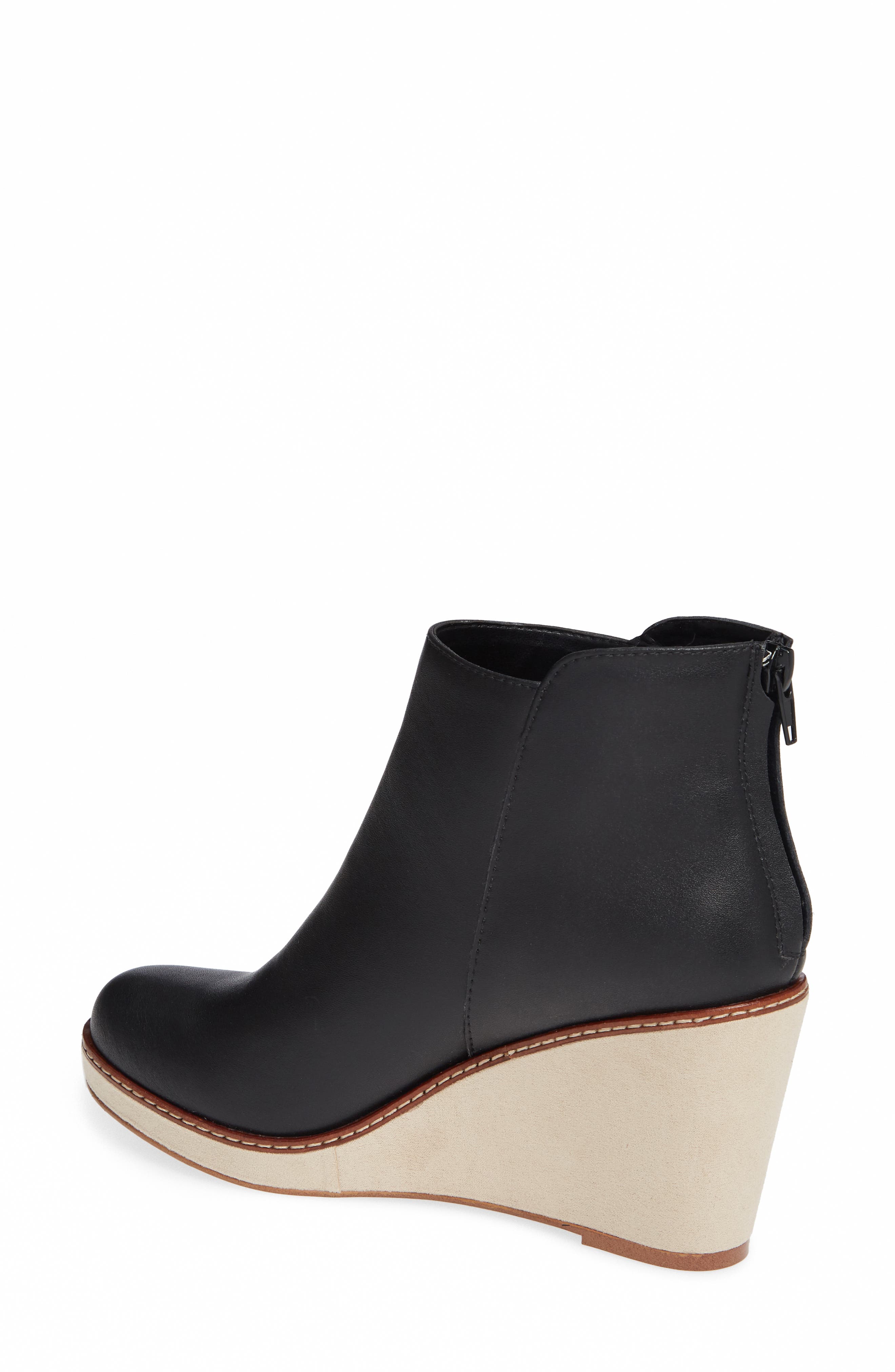 Higgins Wedge Bootie, Alternate, color, BLACK LEATHER