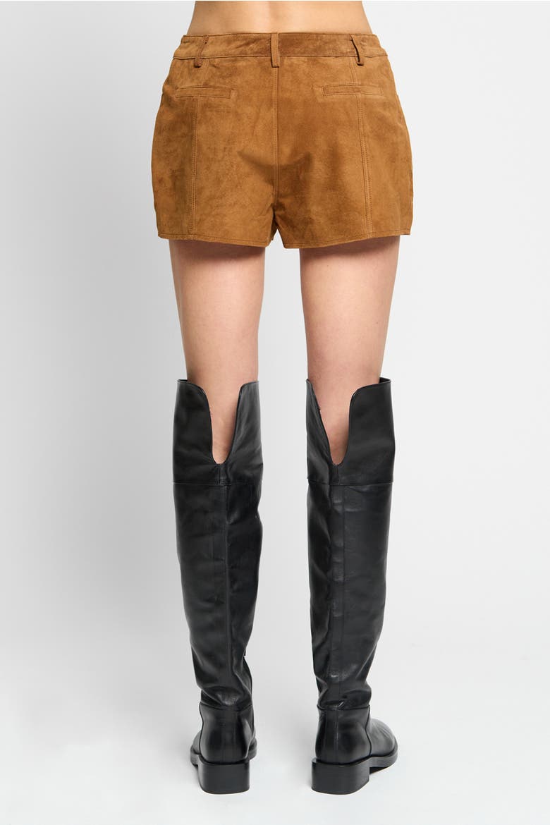 Odessa Genuine Suede Short, Alternate, color, SADDLE