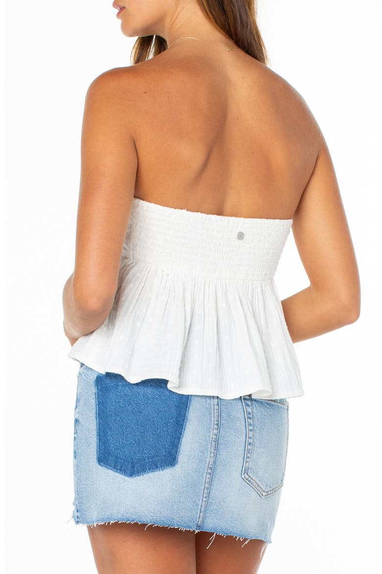 Ventura Strapless Cotton Babydoll Top, Alternate, color, CLOUD DANCER