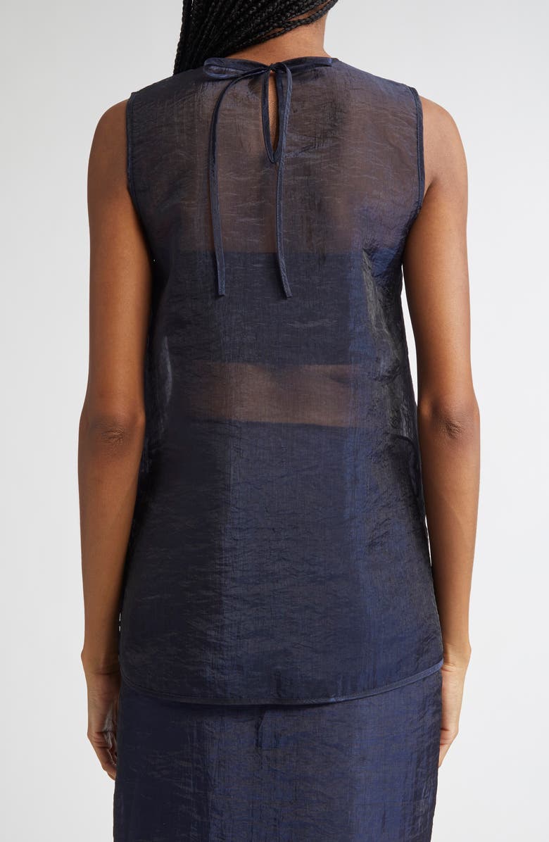 Cecilie Bahnsen Alba Floral Embroidered Top, Alternate, color, Navy