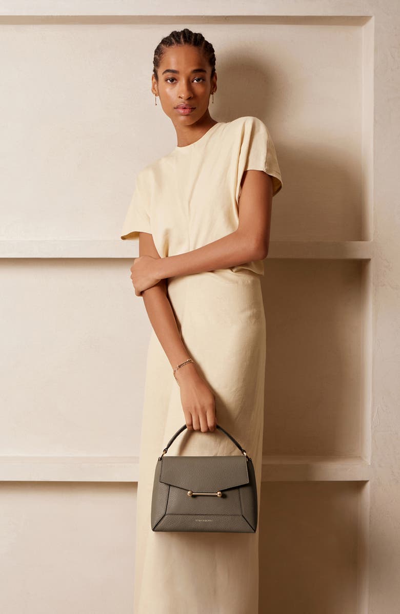 Strathberry Mosaic Leather Top Handle Bag, Alternate, color,