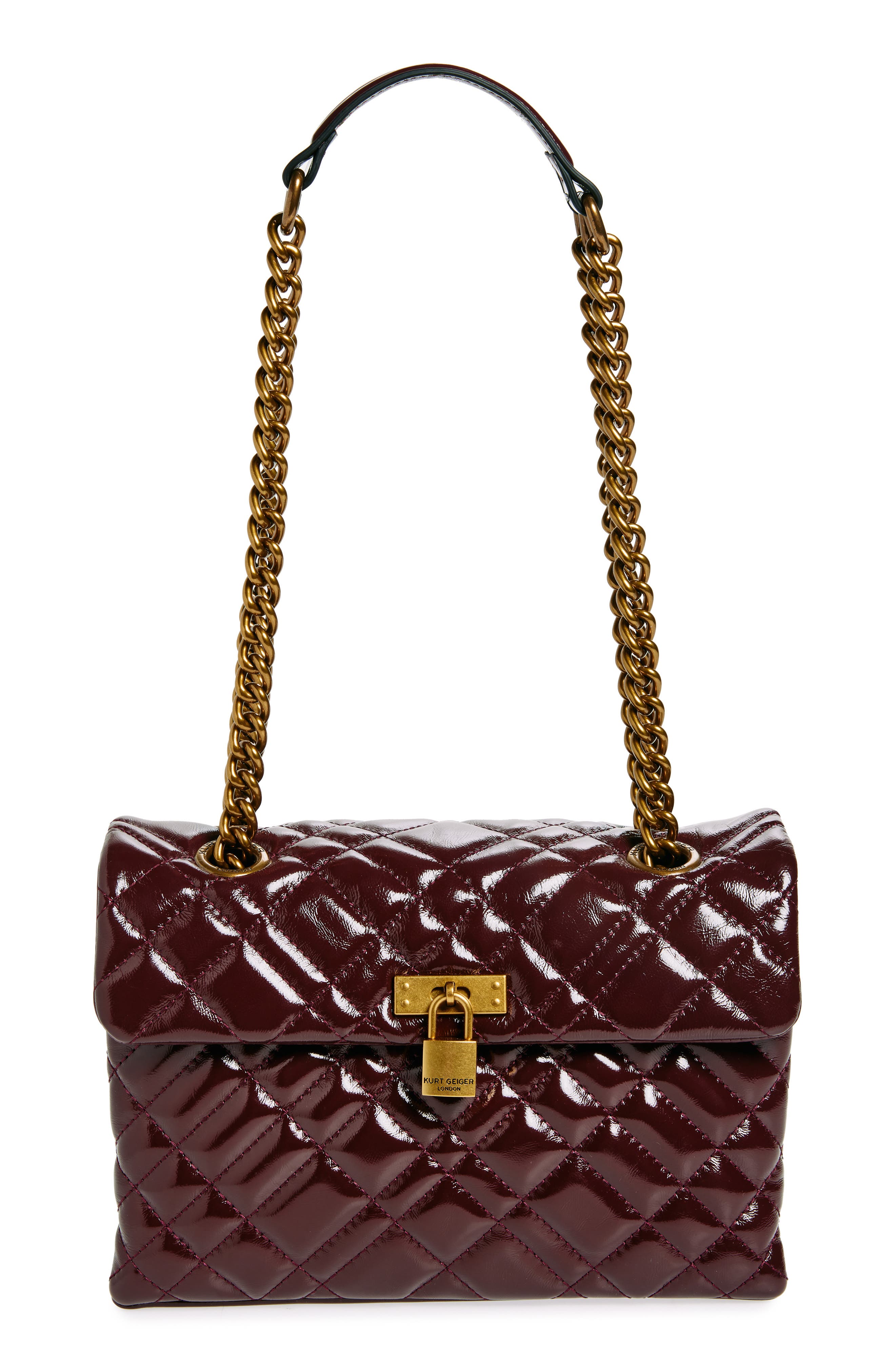 Kurt Geiger London Brixton Lock Leather Shoulder Bag, Main, color, 