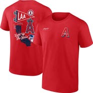 FANATICS Men's Fanatics Red Los Angeles Angels Split Zone T-Shirt